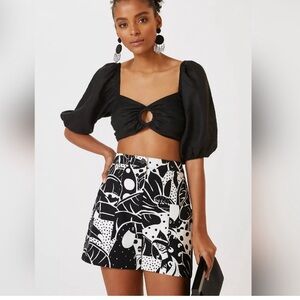 Farm Rio x Anthropologie Printed Canvas Shorts M